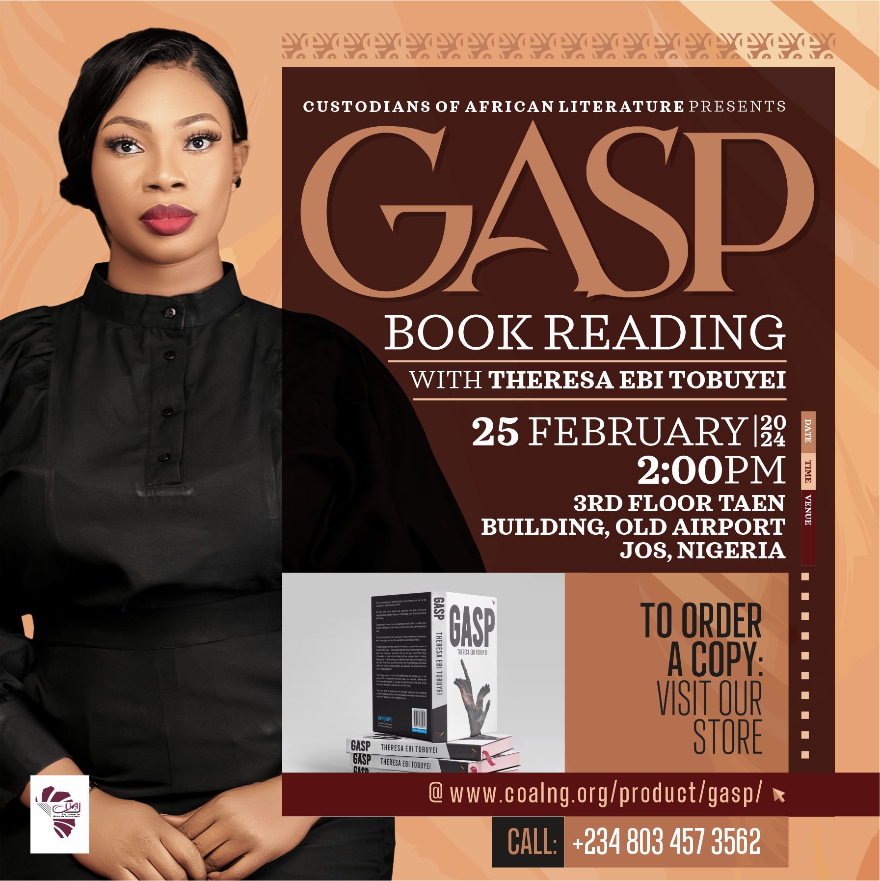 Book Reading with Theresa Ebi Tobuyei